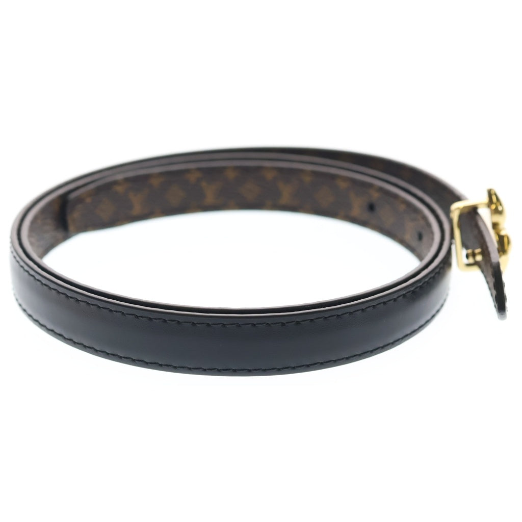LOUIS VUITTON(ルイヴィトン) ベルト LV ミニ フラワーグラム 15MM リバーシブル モノグラム レザー フラワーバックル ゴールド金具 ブラック M8796W レディース