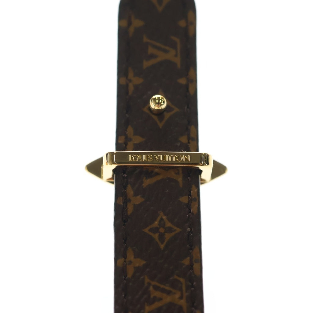 LOUIS VUITTON(ルイヴィトン) ベルト LV ミニ フラワーグラム 15MM リバーシブル モノグラム レザー フラワーバックル ゴールド金具 ブラック M8796W レディース