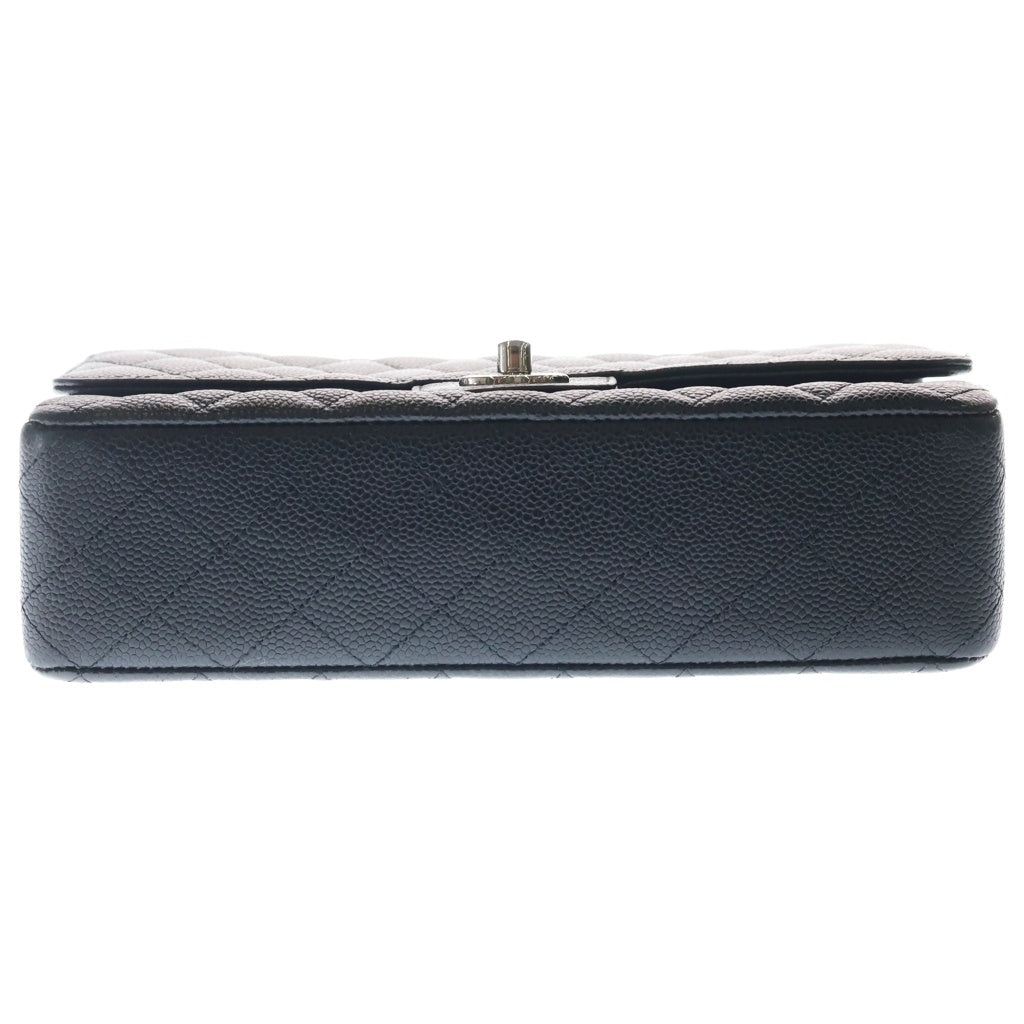 CHANEL(シャネル) マトラッセ25 WフラップWチェーンショルダーバッグ ブラック キャビアスキン A01112 シルバー金具 レディース