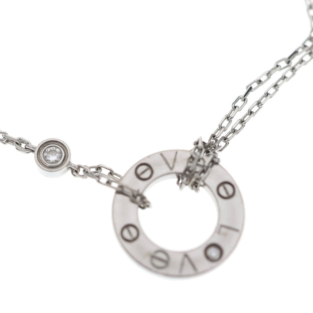 Cartier(カルティエ) ラブサークル 2Pダイヤ ブレスレット ホワイトゴールド 750WG レディース