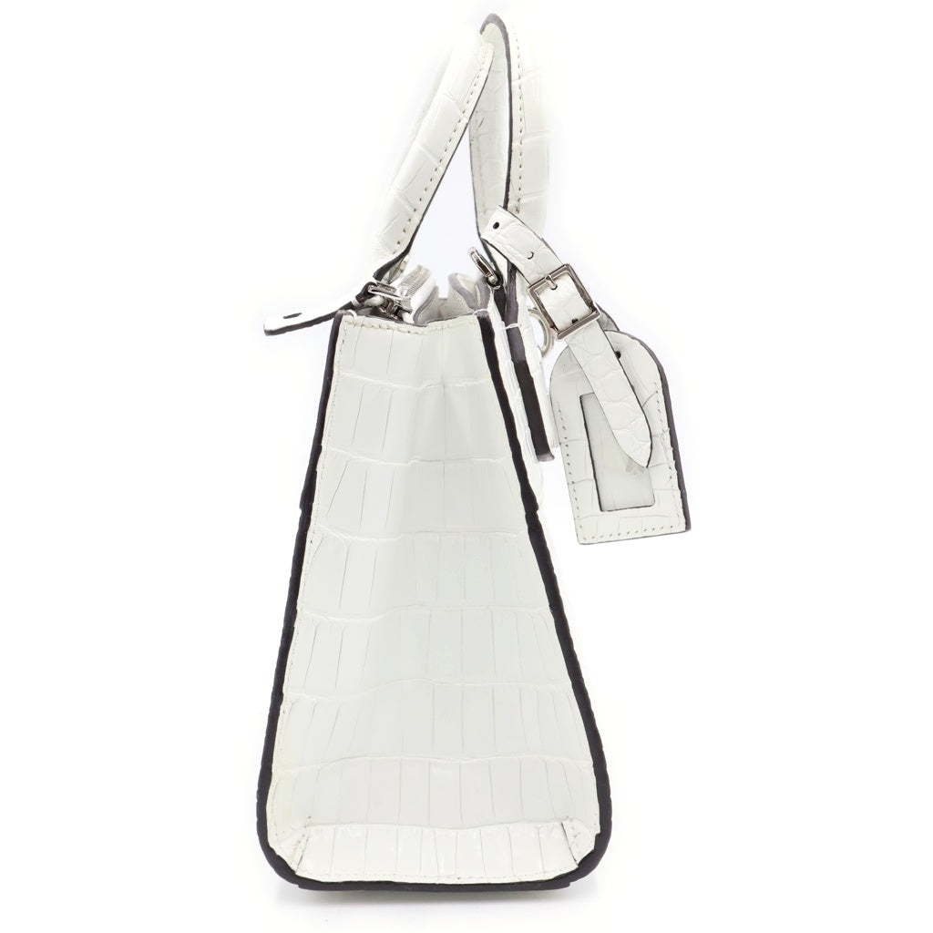 LOUIS VUITTON(ルイヴィトン) エキゾチック レザー シティ スティーマー MINI 2WAYハンドバッグ ショルダーバッグ ホワイト クロコレザー N84247 シルバー金具 レディース