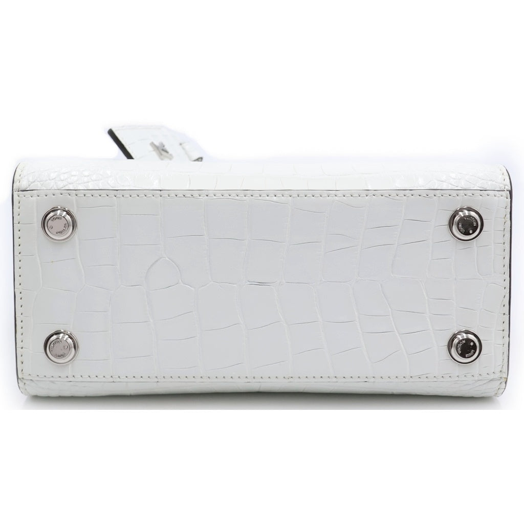 LOUIS VUITTON(ルイヴィトン) エキゾチック レザー シティ スティーマー MINI 2WAYハンドバッグ ショルダーバッグ ホワイト クロコレザー N84247 シルバー金具 レディース