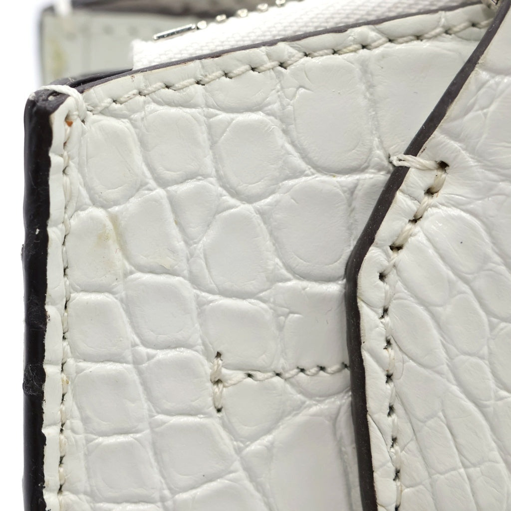 LOUIS VUITTON(ルイヴィトン) エキゾチック レザー シティ スティーマー MINI 2WAYハンドバッグ ショルダーバッグ ホワイト クロコレザー N84247 シルバー金具 レディース