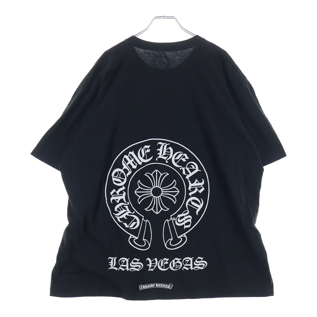 CHROME HEARTS(クロムハーツ) LAS VEGAS ラスベガス限定 ホースシュー バックプリント クルーネック 半袖Tシャツ カットソー ブラック