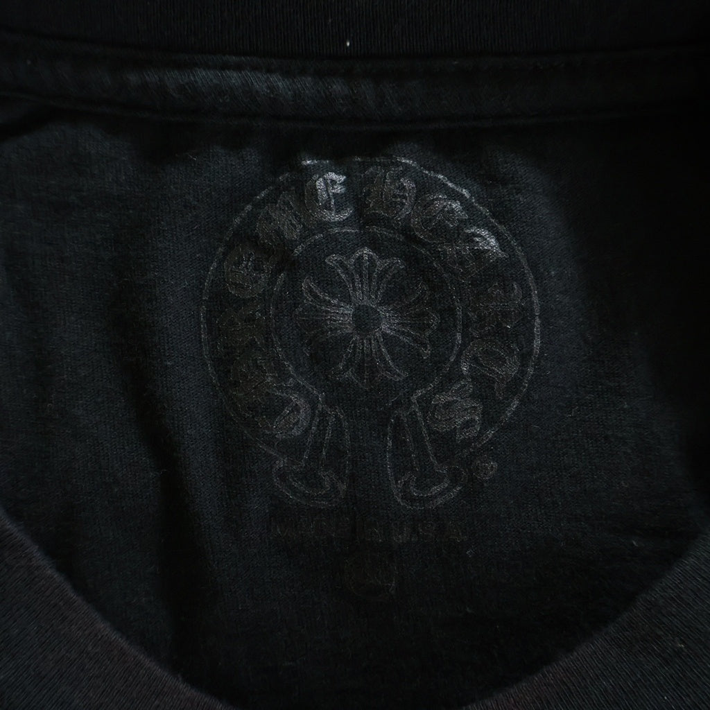 CHROME HEARTS(クロムハーツ) LAS VEGAS ラスベガス限定 ホースシュー バックプリント クルーネック 半袖Tシャツ カットソー ブラック