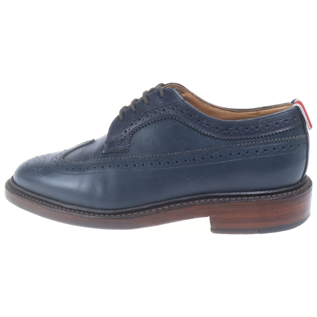 THOM BROWNE(トムブラウン) ウィングチップ メダリオン レザー ドレス シューズ ネイビー