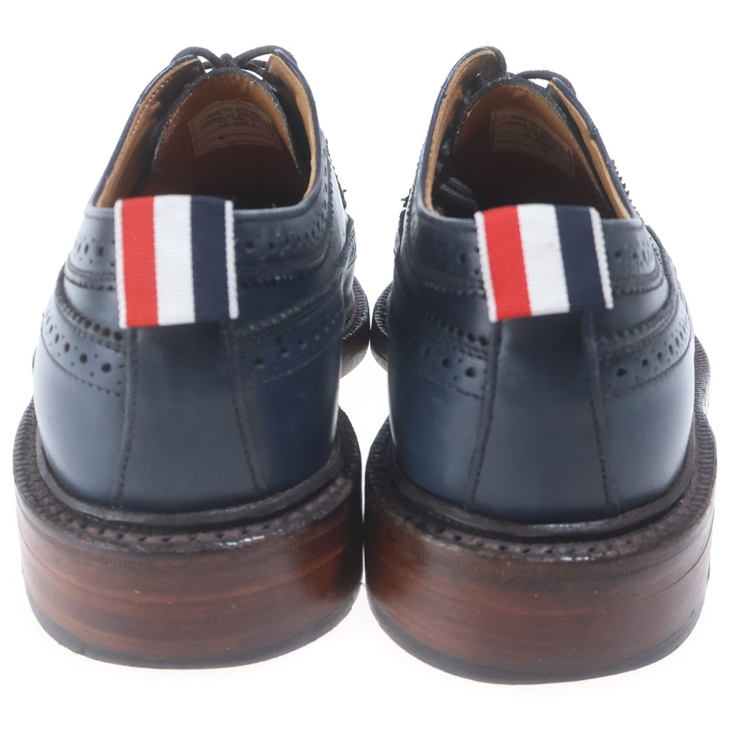 THOM BROWNE(トムブラウン) ウィングチップ メダリオン レザー ドレス シューズ ネイビー