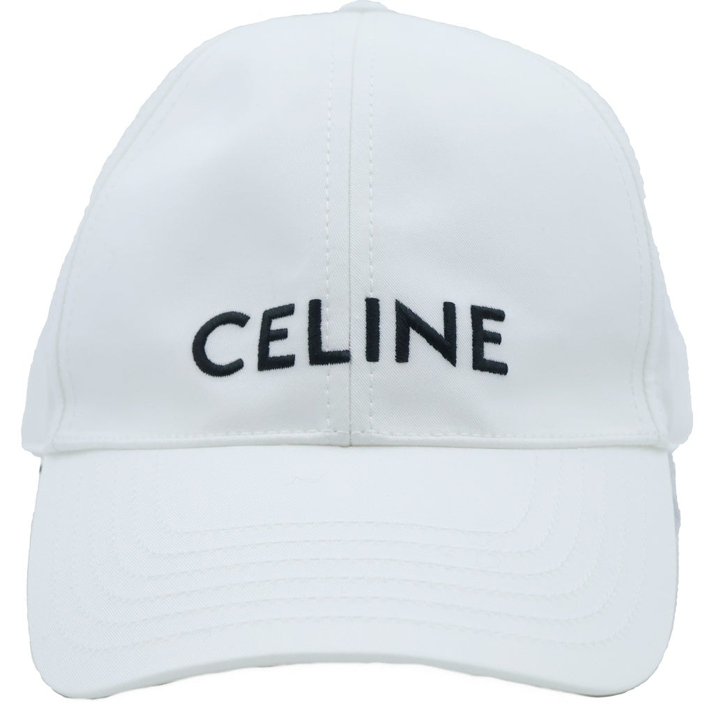 CELINE(セリーヌ) ロゴキャップ コットン ホワイト レディース