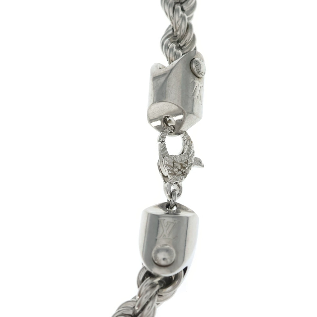 LOUIS VUITTON(ルイヴィトン) LV ロープ モノグラム チェーン ネックレス シルバー M01748