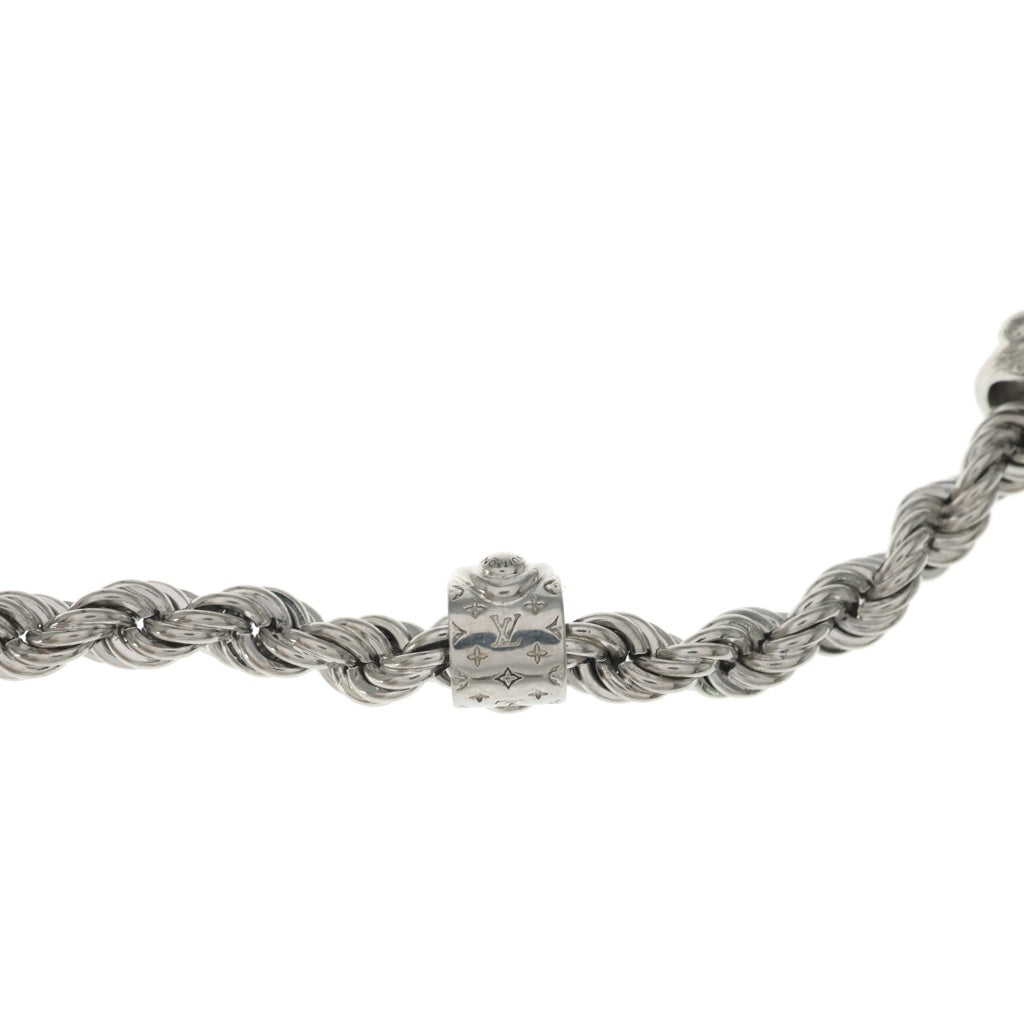 LOUIS VUITTON(ルイヴィトン) LV ロープ モノグラム チェーン ネックレス シルバー M01748