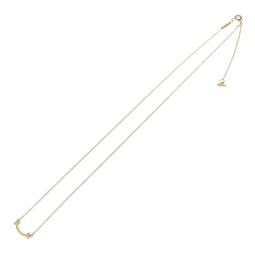 TIFFANY & Co.(ティファニー) Tスマイル ミニ ネックレス ペンダント チェーン イエローゴールド Au750YG レディース