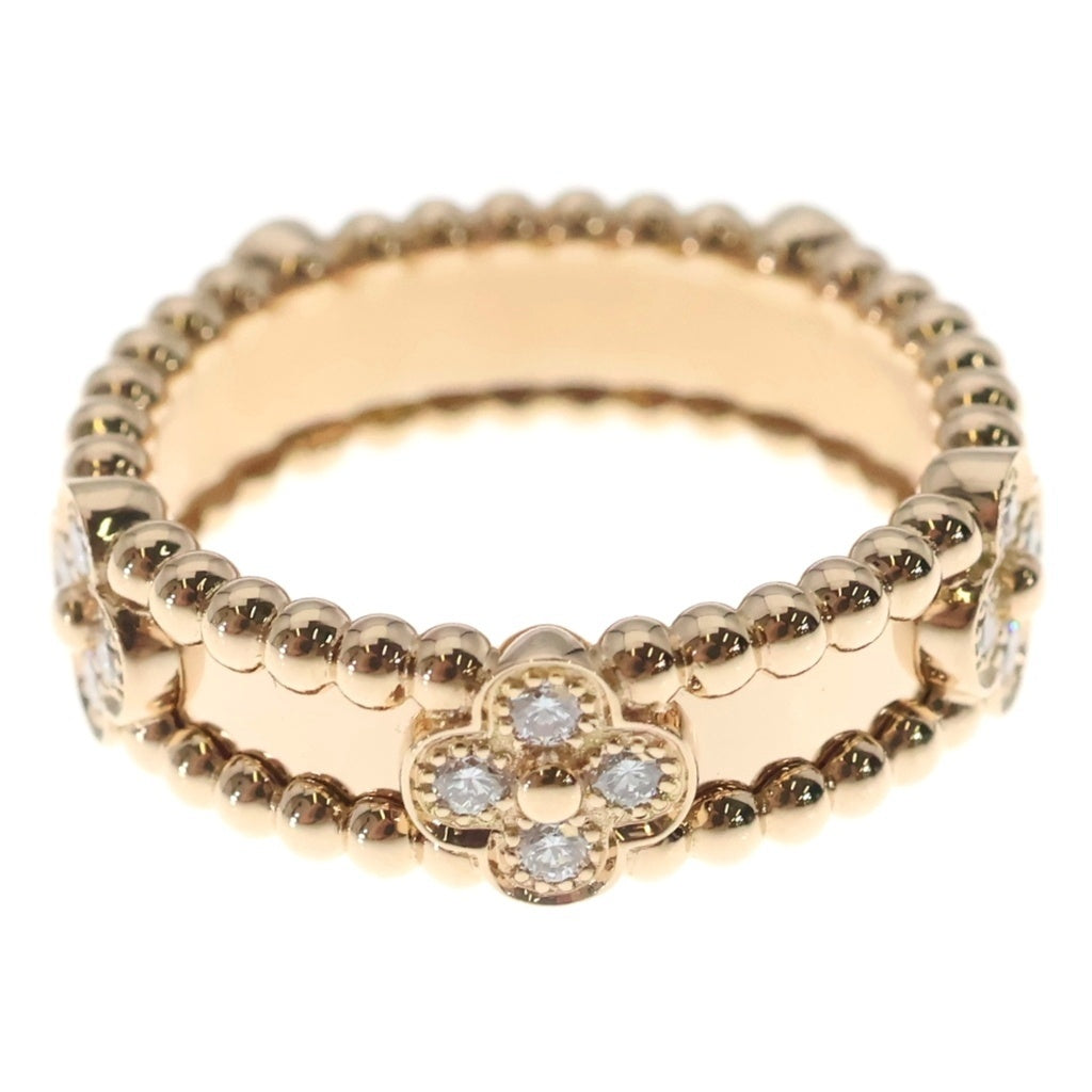 Van Cleef & Arpels(ヴァンクリーフアンドアーペル) ペルレ スウィート クローバー ダイヤリング ピンクゴールド K18PG #51 レディース