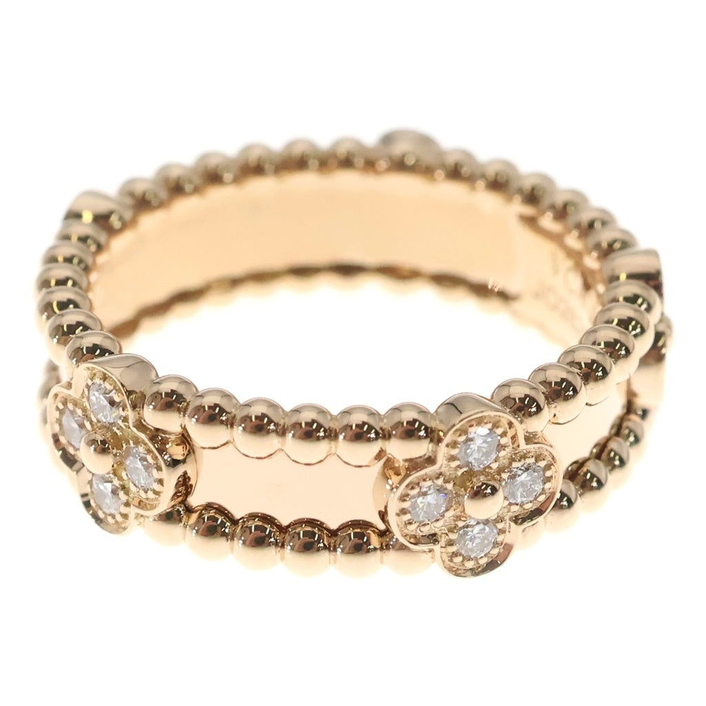 Van Cleef & Arpels(ヴァンクリーフアンドアーペル) ペルレ スウィート クローバー ダイヤリング ピンクゴールド K18PG #51 レディース