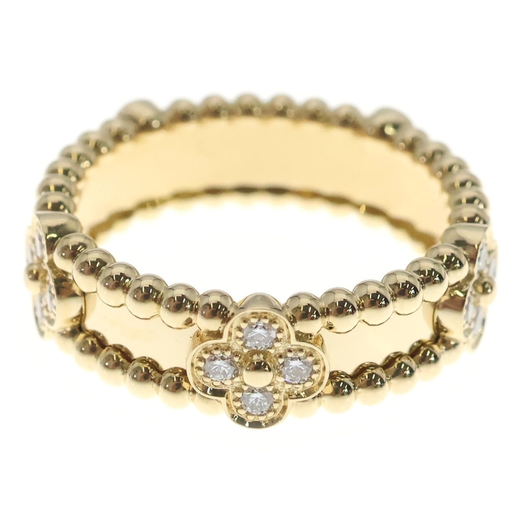 Van Cleef & Arpels(ヴァンクリーフアンドアーペル) ペルレ スウィート クローバー ダイヤリング イエローゴールド K18YG #51 レディース