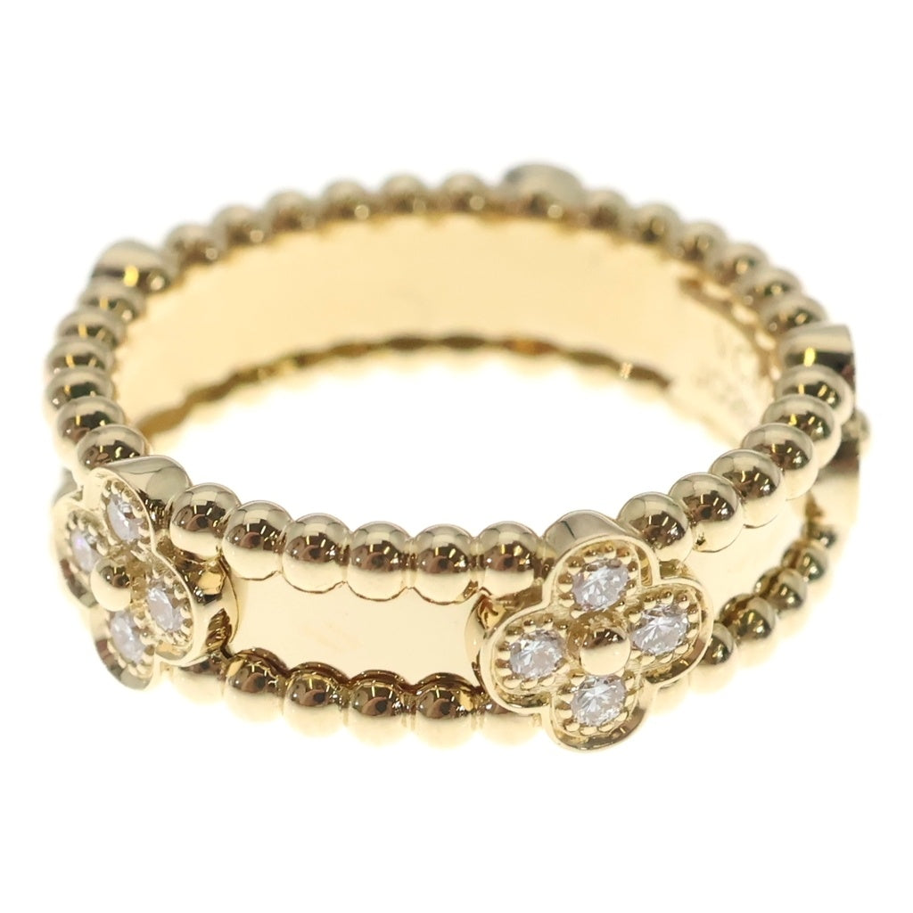 Van Cleef & Arpels(ヴァンクリーフアンドアーペル) ペルレ スウィート クローバー ダイヤリング イエローゴールド K18YG #51 レディース