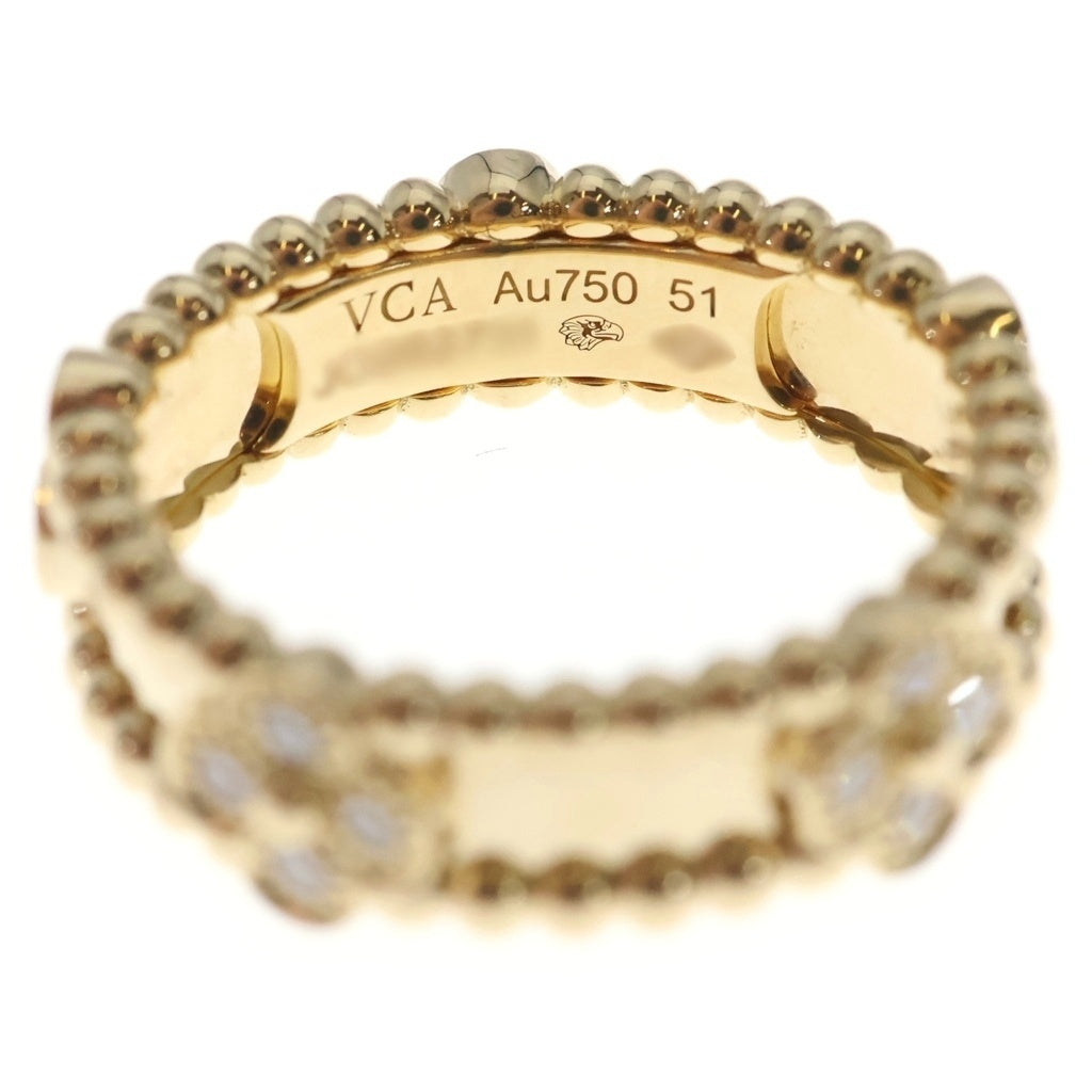 Van Cleef & Arpels(ヴァンクリーフアンドアーペル) ペルレ スウィート クローバー ダイヤリング イエローゴールド K18YG #51 レディース