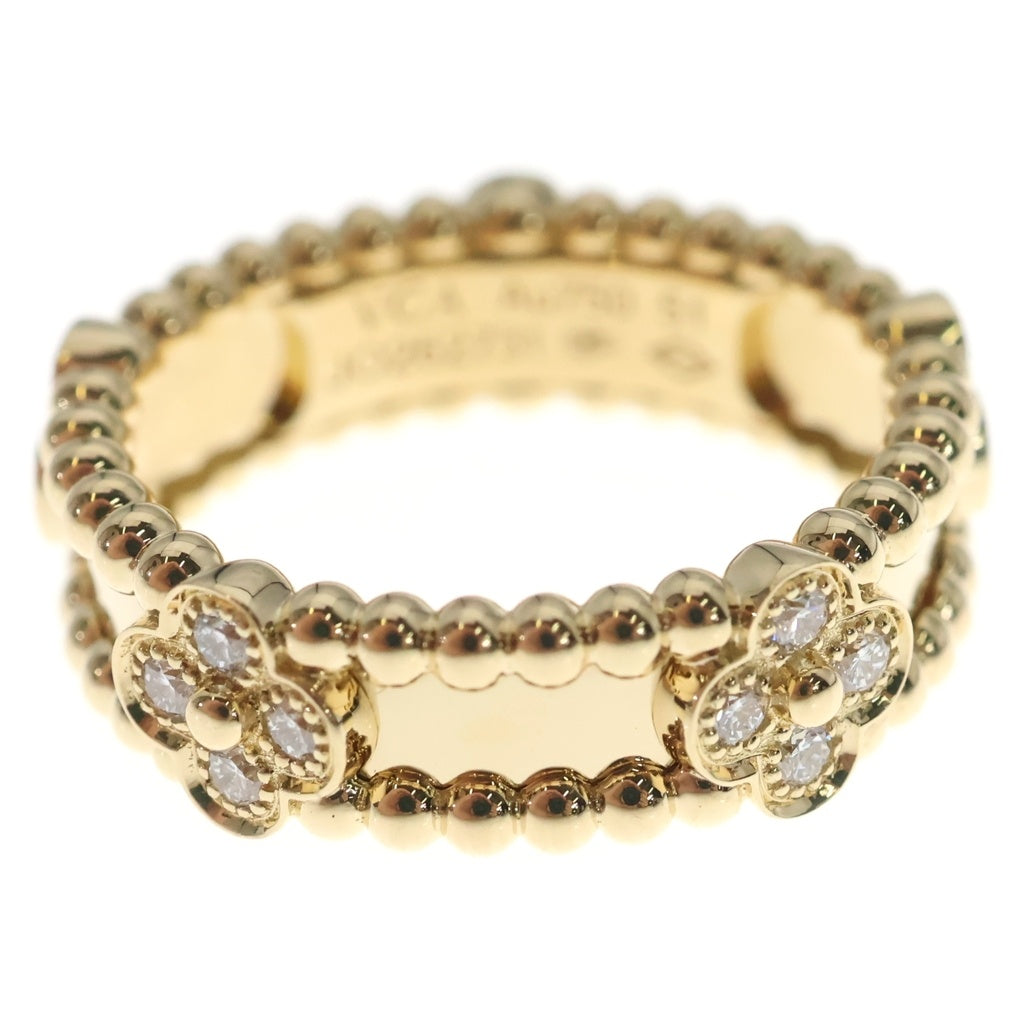 Van Cleef & Arpels(ヴァンクリーフアンドアーペル) ペルレ スウィート クローバー ダイヤリング イエローゴールド K18YG #51 レディース