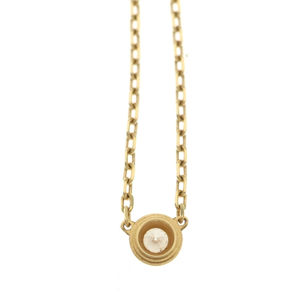 Cartier(カルティエ) ディアマンレジェ SM 1Pダイヤネックレス ペンダント チェーン イエローゴールド K18YG レディース