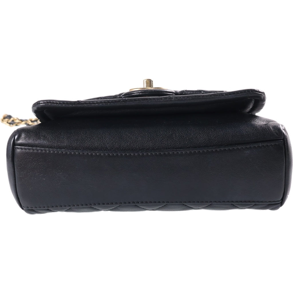 CHANEL(シャネル) マトラッセ チェーンショルダーバッグ ブラック ゴールド金具 ラムスキン AS0936 レディース
