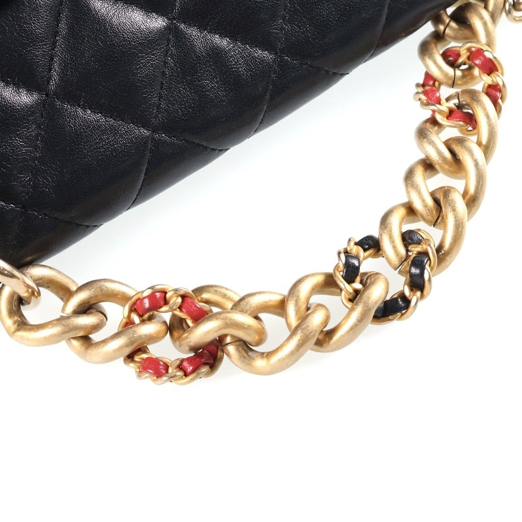 CHANEL(シャネル) マトラッセ チェーンショルダーバッグ ブラック ゴールド金具 ラムスキン AS0936 レディース