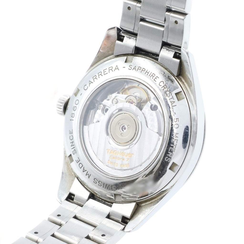 TAG HEUER(タグホイヤー) カレラ ツインタイム 腕時計 シルバー 白文字盤 SS/AT WV2116