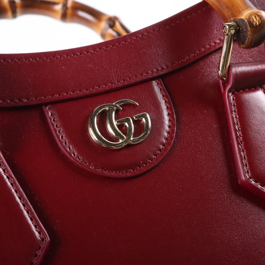 GUCCI(グッチ) ヒグチユウコ ダイアナ ミディアム トートバッグ 日本限定 レザー ボルドー 841487 レディース