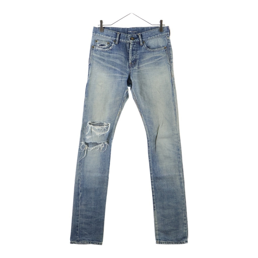 SAINT LAURENT PARIS(サンローランパリ) 18SS デストロイドスキニーデニムパンツ インディゴブルー #27 515404
