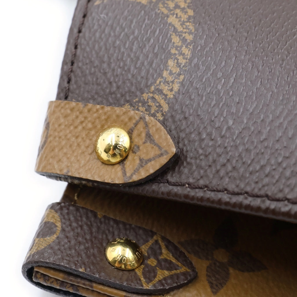 LOUIS VUITTON(ルイヴィトン) モノグラムリバース オンザゴーMM ハンドバッグ トートバッグ ブラウン レザー M45321 ゴールド金具 レディース
