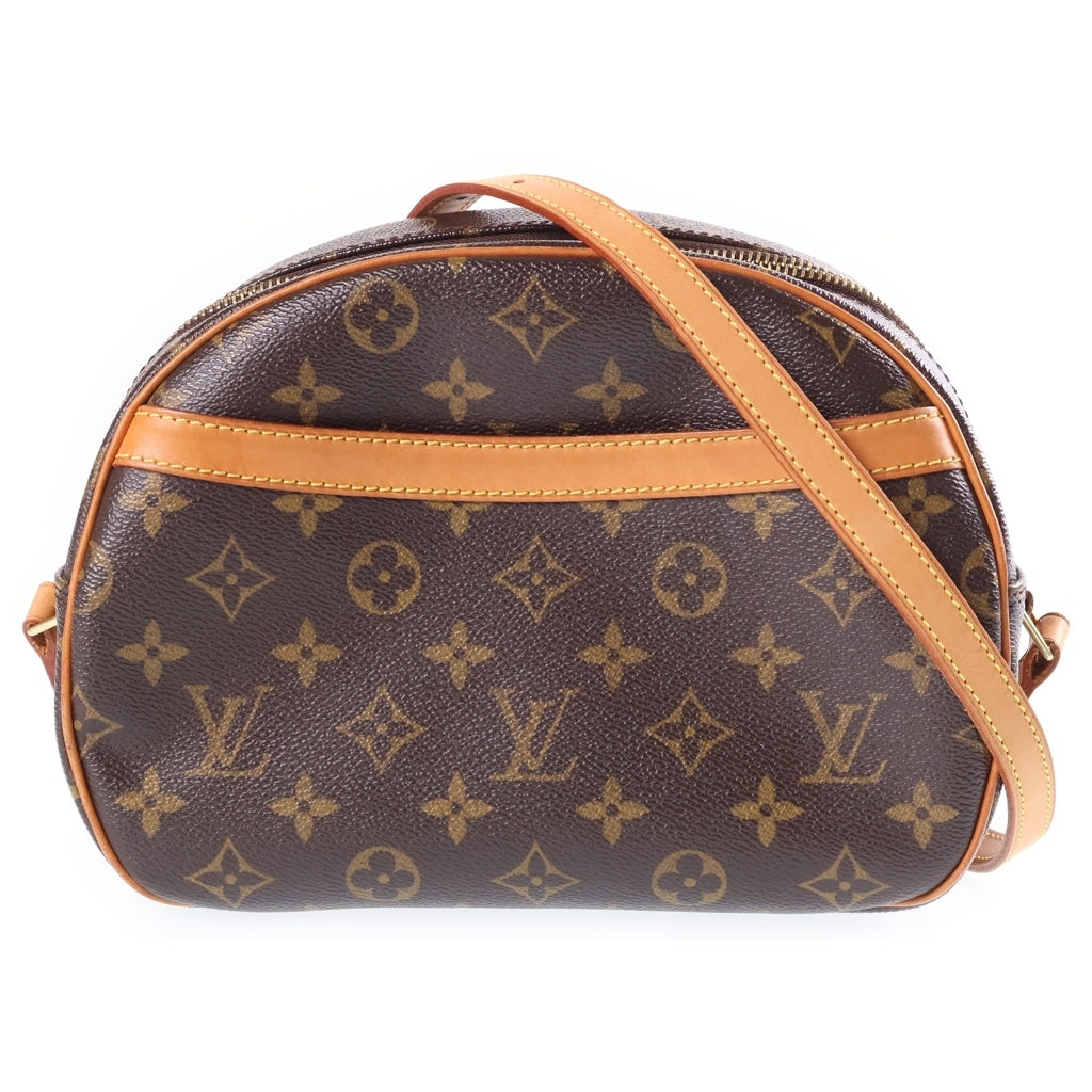 LOUIS VUITTON(ルイヴィトン) モノグラム ブロワ ショルダーバッグ ブラウン レザー×PVC M51221 ゴールド金具 レディース