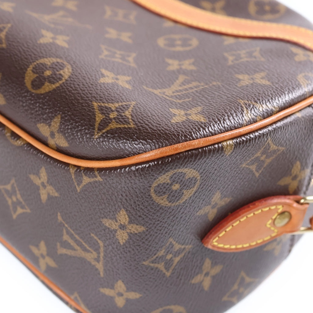 LOUIS VUITTON(ルイヴィトン) モノグラム ブロワ ショルダーバッグ ブラウン レザー×PVC M51221 ゴールド金具 レディース