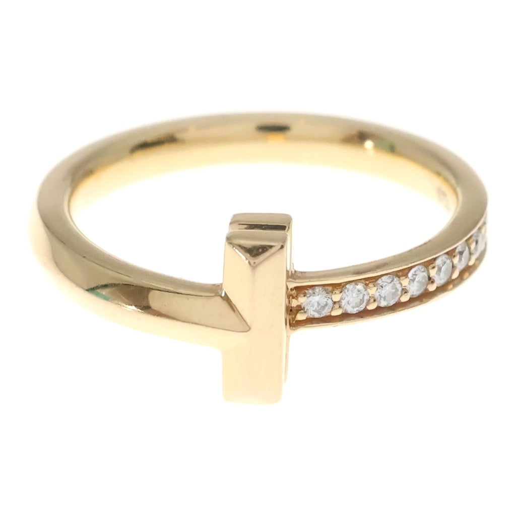 TIFFANY & Co.(ティファニー) Tワン ナロー ダイヤ リング ピンクゴールド Au750PG #49 レディース
