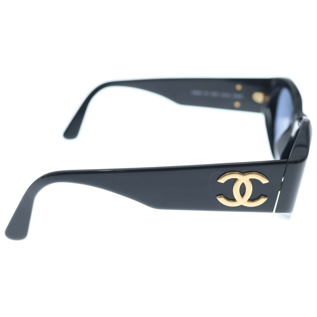 CHANEL(シャネル) ココマーク オーバルフレーム サングラス アイウェア ブラックフレーム×ブルーレンズ