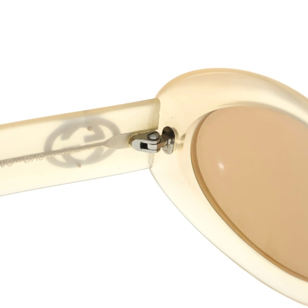 GUCCI(グッチ) GGロゴ オーバルフレームサングラス アイウェア アイボリー×ブラウン GG2400/N/S #54□22