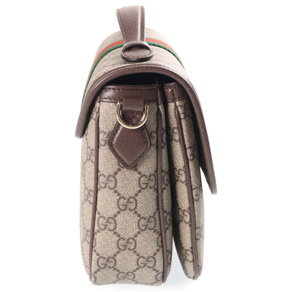 GUCCI(グッチ) オフィディア ミディアム 2WAYトップハンドルバッグ ショルダーバッグ ベージュ ブラウン レザー×PVC 836842 ゴールド金具 レディース