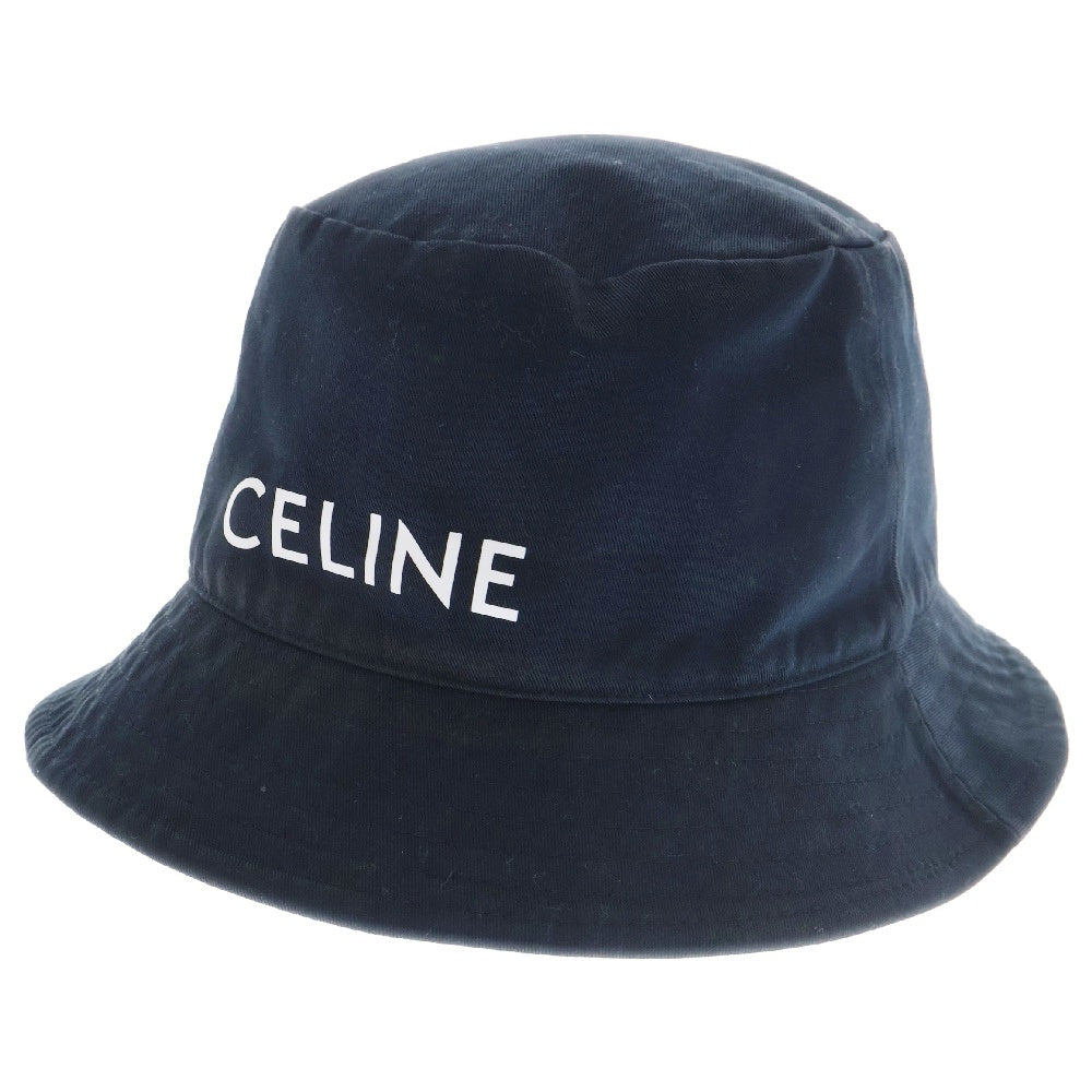 CELINE(セリーヌ) ロゴ バケットハット ブラック コットン 帽子 コットン L 2AU5B968P