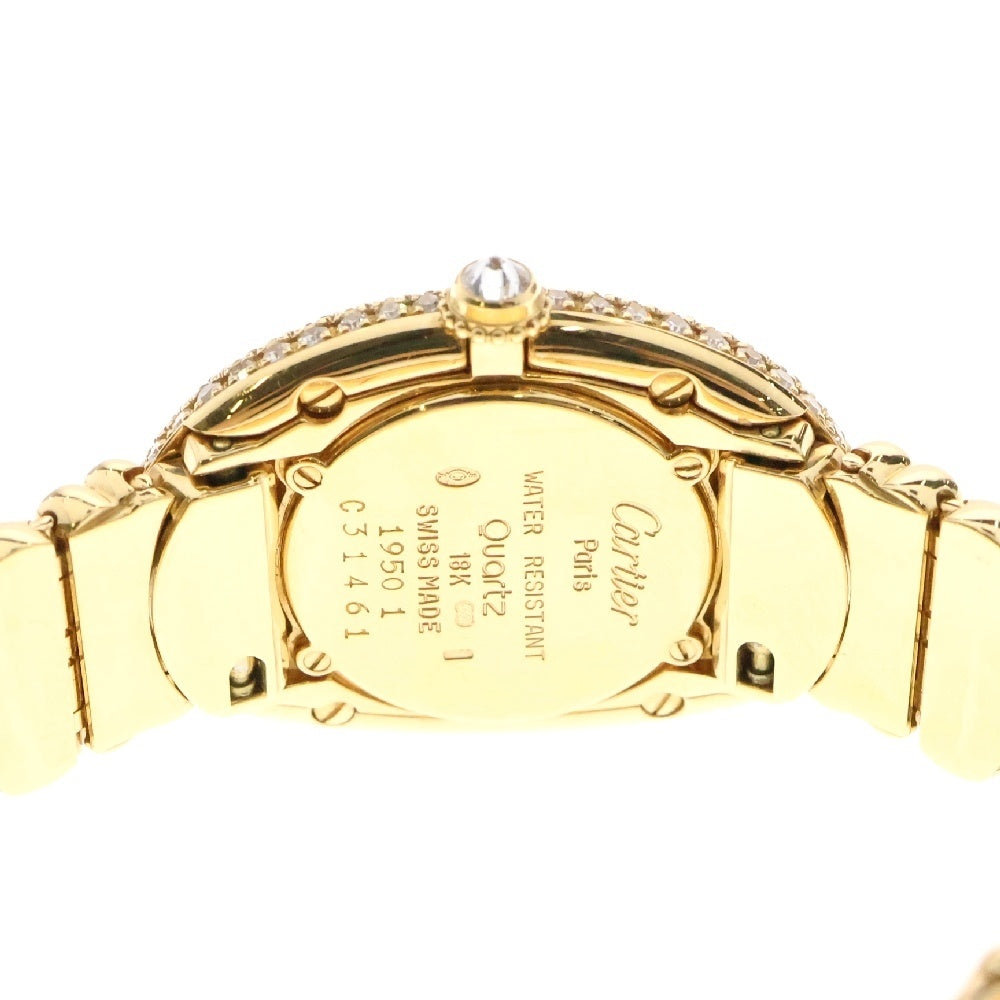 Cartier(カルティエ) ベニュワール 1920 ベゼルダイヤモンド ホワイトシェル文字盤 Au750YG/QZ イエローゴールド クォーツ 腕時計 レディース