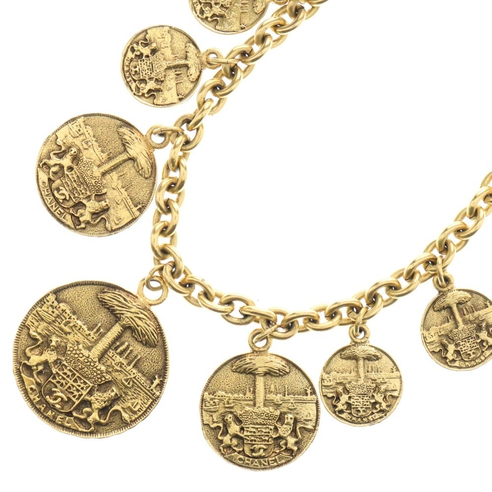 CHANEL(シャネル) ヴィンテージコインネックレス ライオン ゴールド