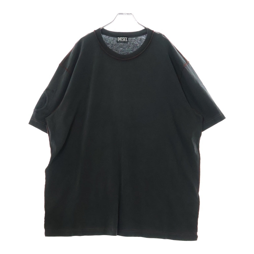 DIESEL(ディーゼル) ピーカブーロゴ Tシャツ 半袖 グレー コットン 3XL A06152