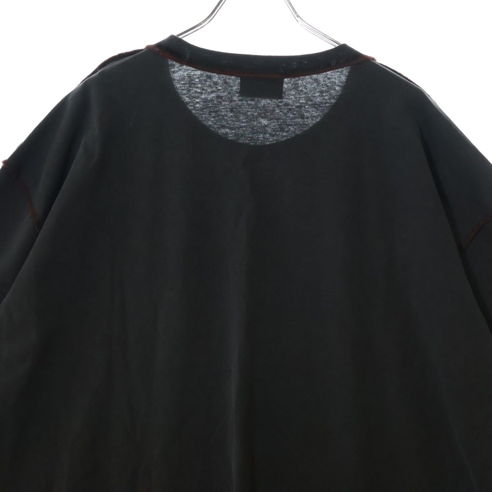 DIESEL(ディーゼル) ピーカブーロゴ Tシャツ 半袖 グレー コットン 3XL A06152