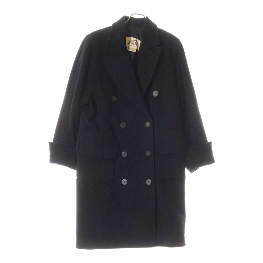 HERMES(エルメス) ロングコート ブラック カシミヤ 36 レディース