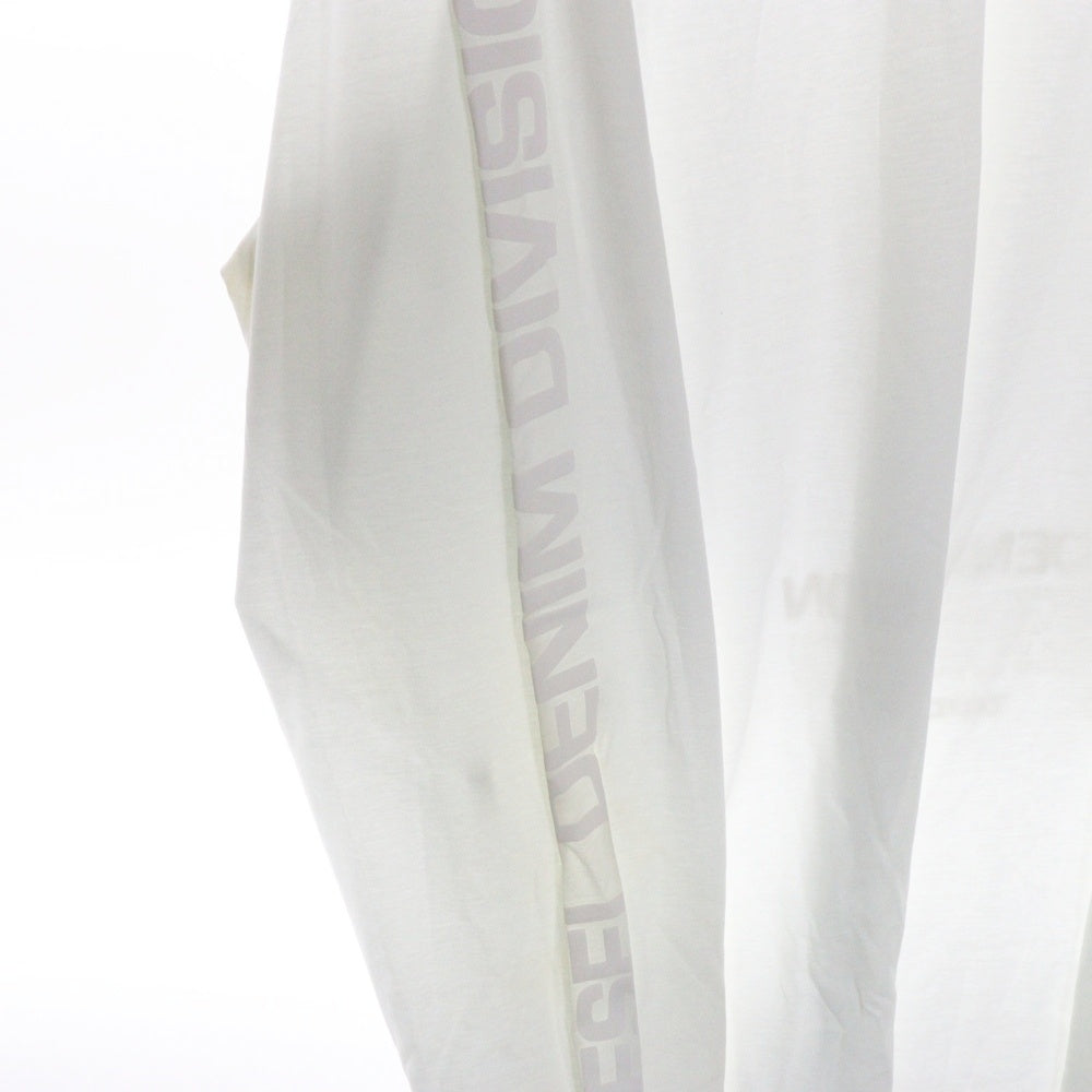 DIESEL(ディーゼル) DDDロゴ クルーネック 長袖 Tシャツ ロンT ホワイト A11281
