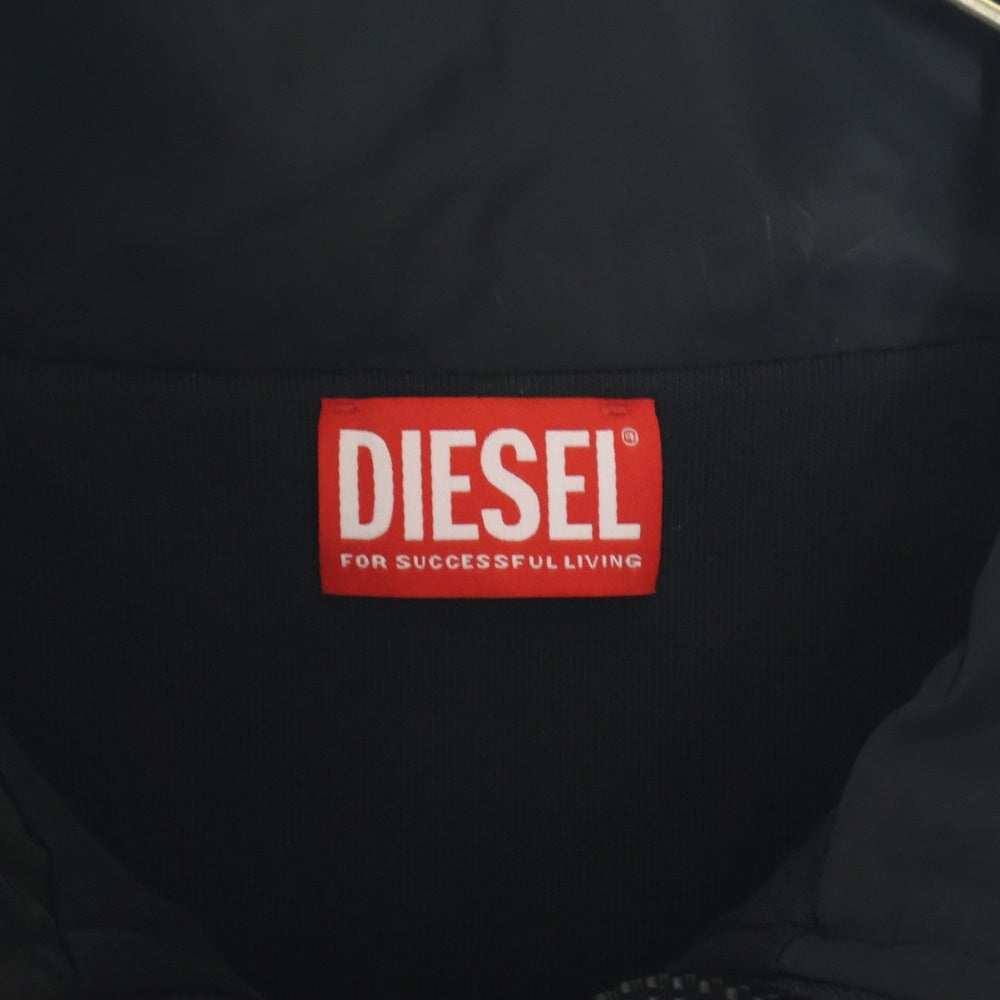 DIESEL(ディーゼル) ボアジャケット アウター ブラック×ホワイト×レッド ポリエステル XXL