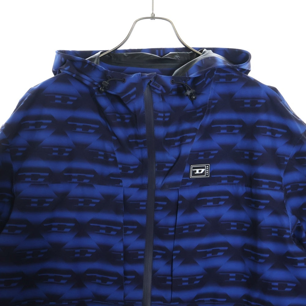 DIESEL(ディーゼル) Amwt-Vozley-Wt25 Rain Jacket ブルゾン グラフィック シェルジャケット ブルー