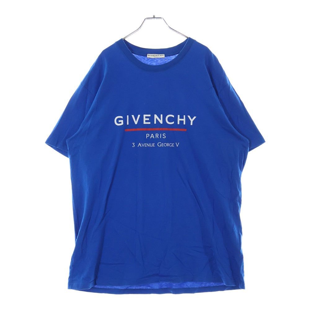 GIVENCHY(ジバンシィ) オーバーサイズロゴ Tシャツ ブルー コットン