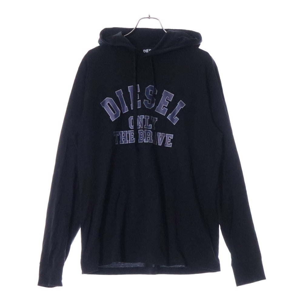 DIESEL(ディーゼル) ONLY THE BRAVE オンリーザブレイブ ロゴデザイン フーデッドプルオーバーパーカー ブラック A15055