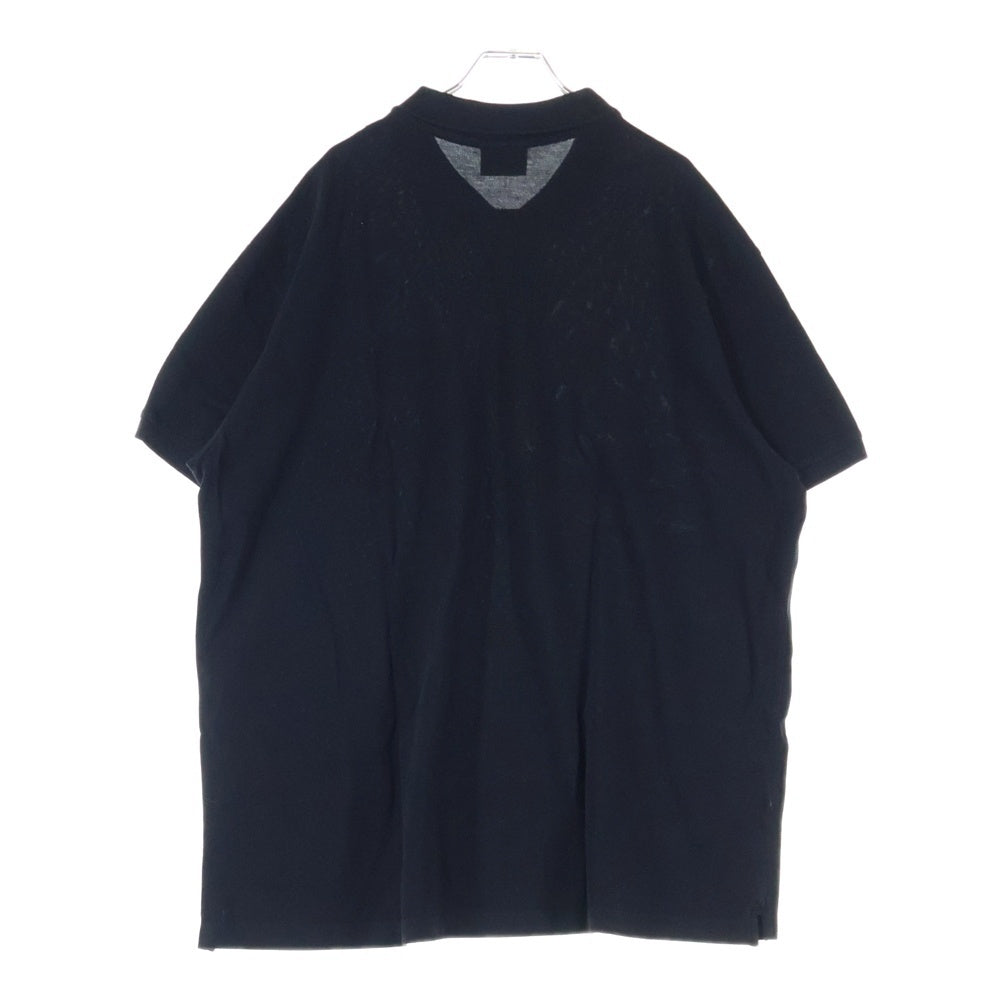 DIESEL(ディーゼル) ワッペンロゴ オーバーサイズ 半袖ポロシャツ カットソー ブラック