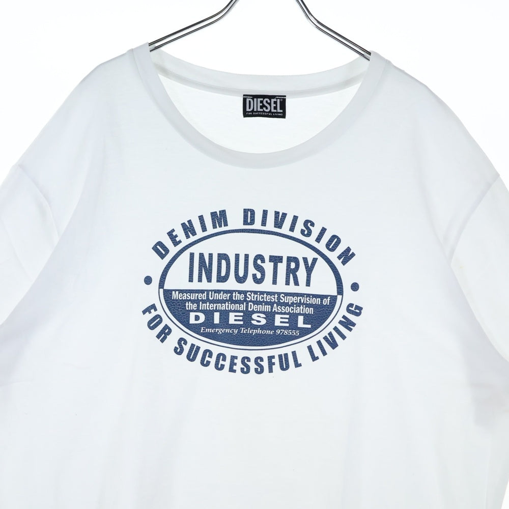 DIESEL(ディーゼル) ロゴプリント クルーネック 半袖Tシャツ カットソー ホワイト