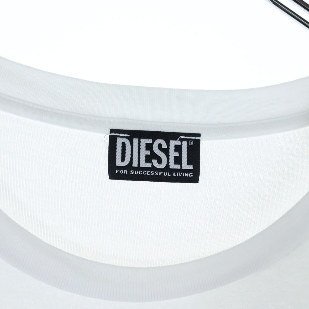 DIESEL(ディーゼル) ロゴプリント クルーネック 半袖Tシャツ カットソー ホワイト