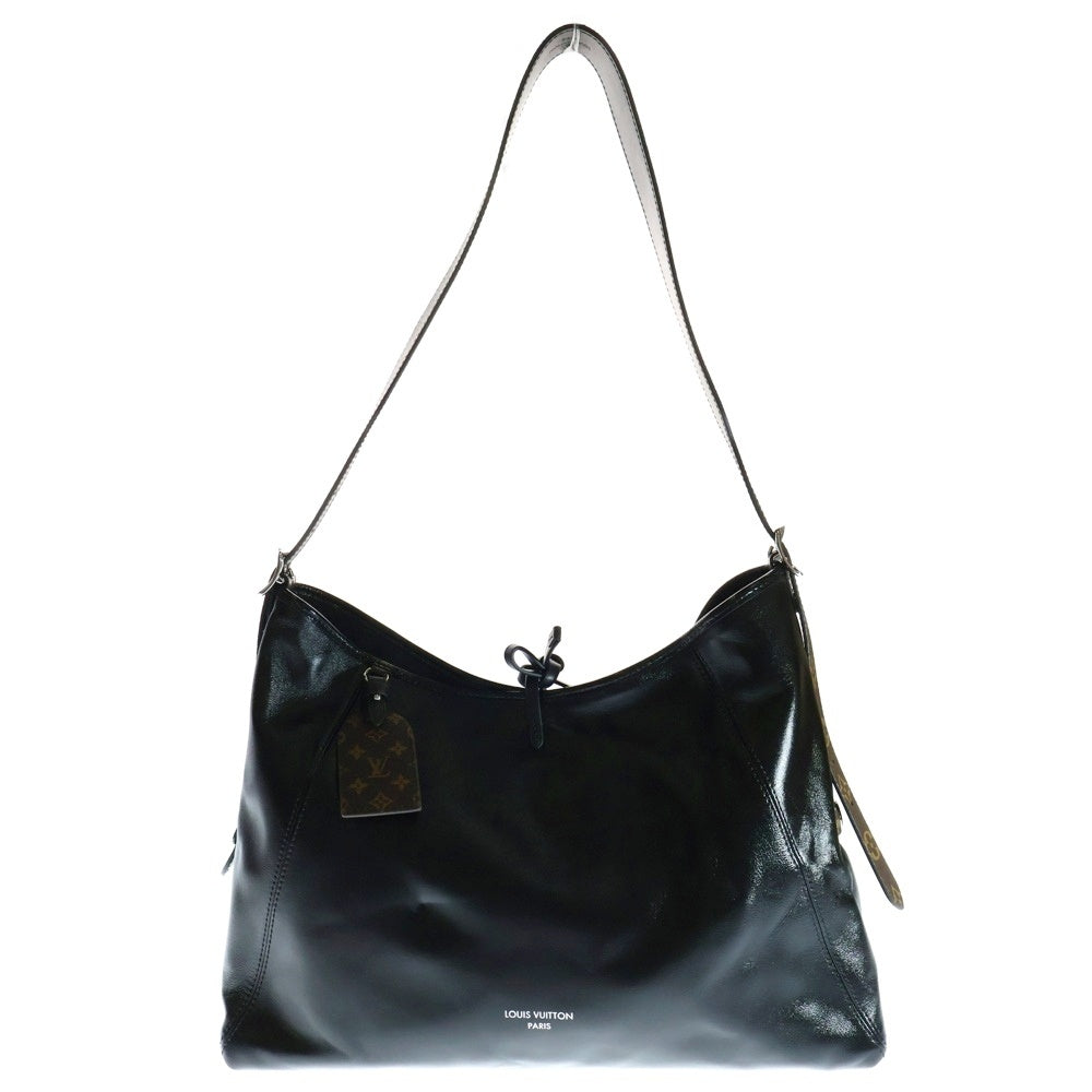 LOUIS VUITTON(ルイヴィトン) キャリーオール・バイブ MM トートバッグ ハンドバッグ ノワール ブラック×ブラウン シルバー金具 M25143