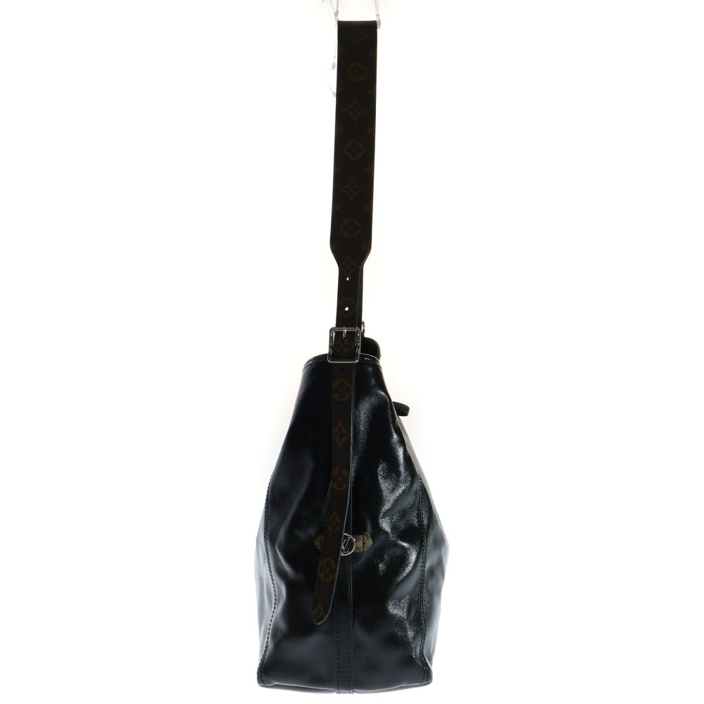 LOUIS VUITTON(ルイヴィトン) キャリーオール・バイブ MM トートバッグ ハンドバッグ ノワール ブラック×ブラウン シルバー金具 M25143